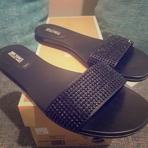 NWT Michael Kors Jeweled Slides.